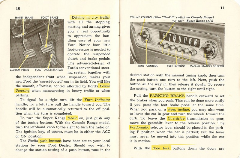 1953 Ford Owners Manual Page 5